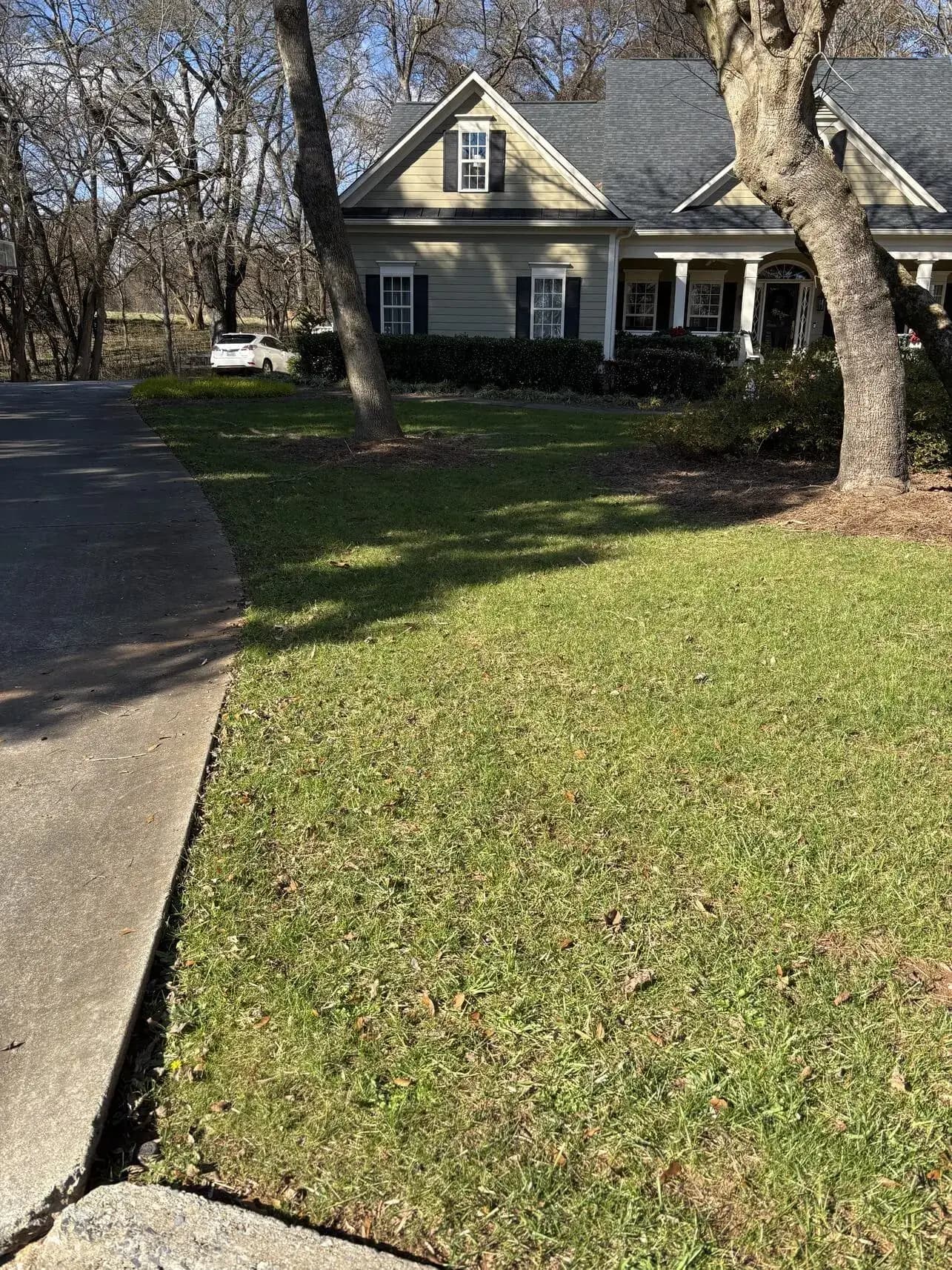 Aeration on a Cartersville, GA lawn